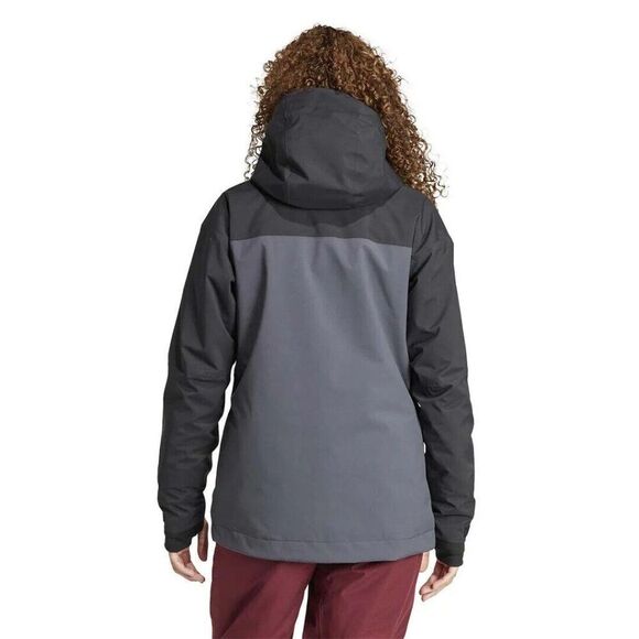 Adidas Terrex Xperior 2 Layer Insulated Ski Snow Jacket Womens Large Black - Picture 2 of 7
